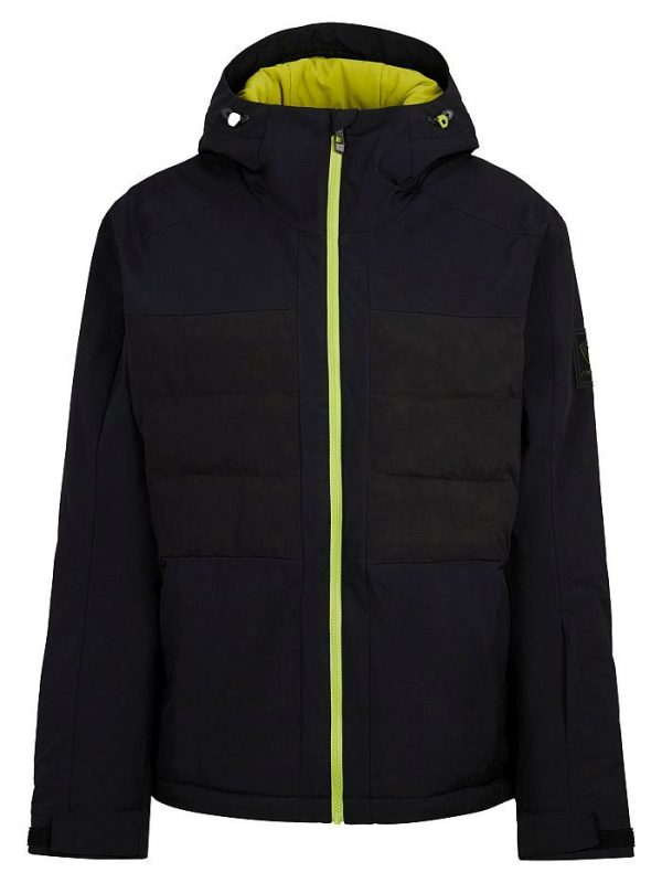 Mens Ziener Tarlo Schwarz Grün Ski Jacke bikewear-sportswear-skiwear 131000_12262 Ziener Tarlo Black Electric Grass Skibekleidung